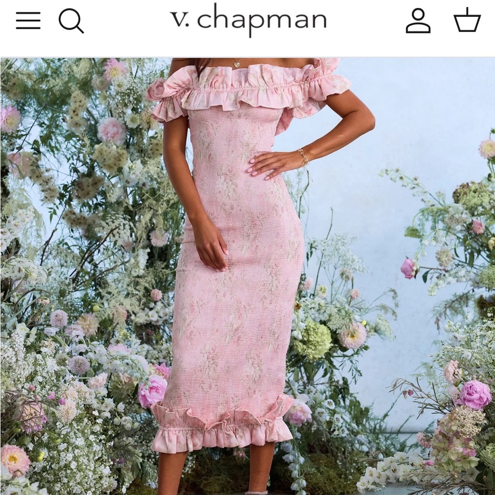 V. Chapman The Lilac Dress in Light Pink Tapestry Rose